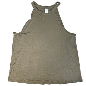 Melrose And Market Women's Olive Green High Neck Tank Top Size Large NWT